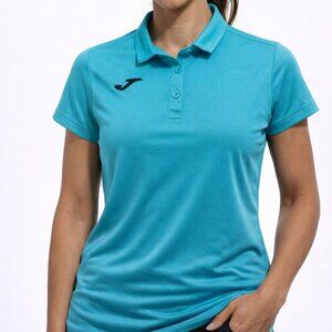Joma Women’s Teal Athletic Polo Shirt Performance Active Tennis Golf Running LRG
